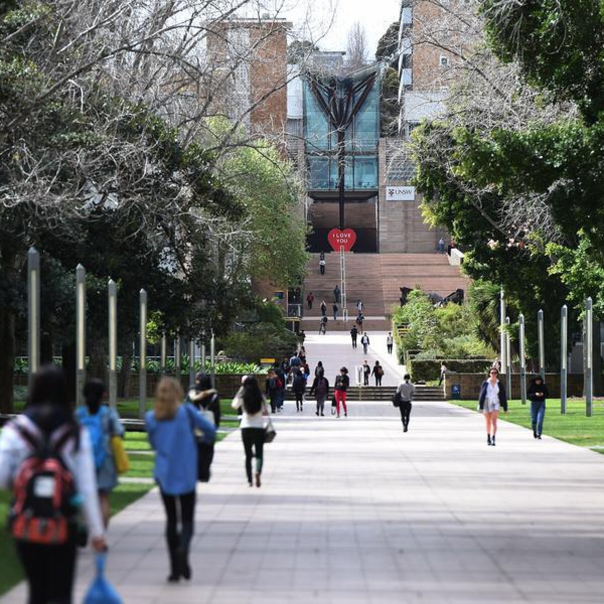 Students enter the University of New South Wales (file)