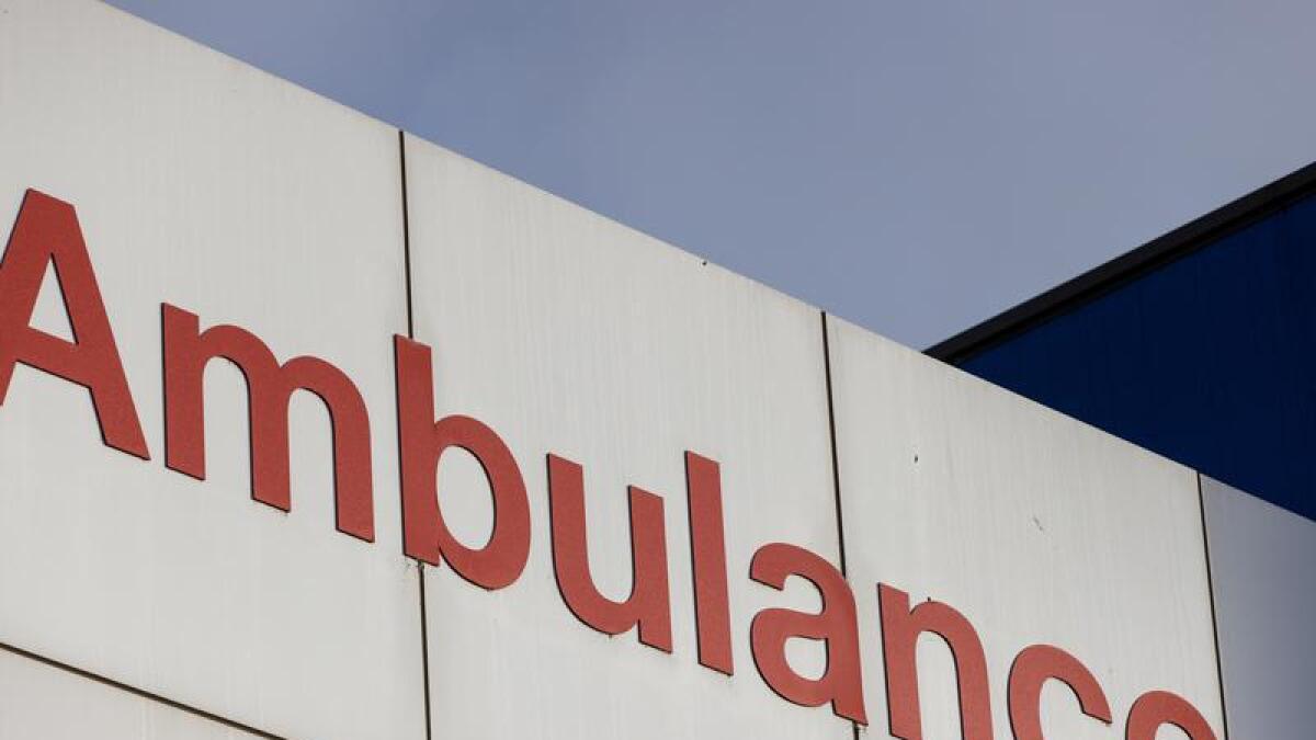 A sign saying 'ambulance'