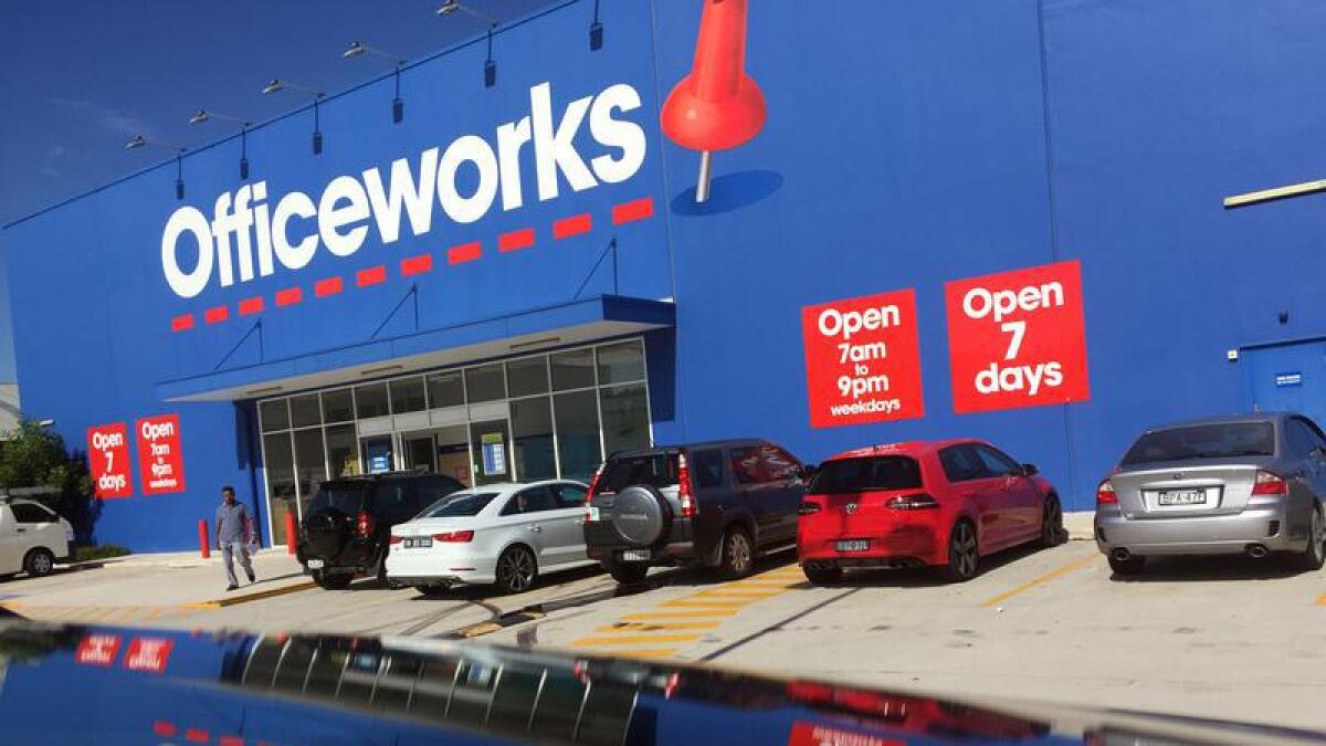 An Officeworks store (file image)