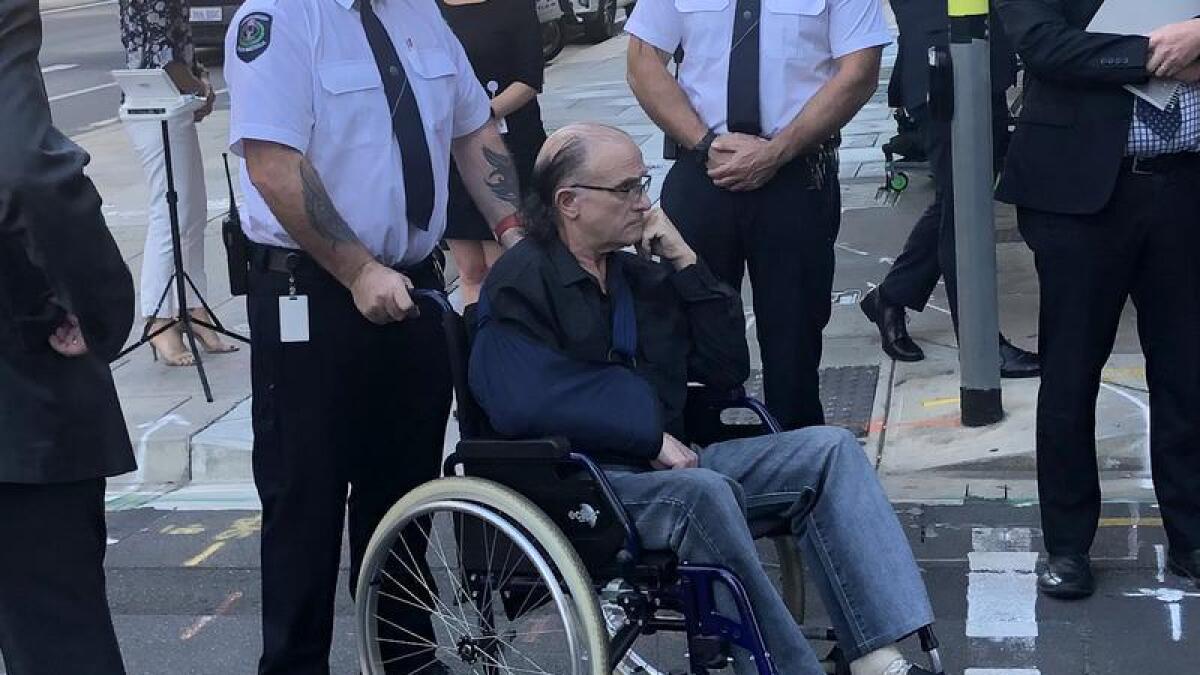 Domenic Perre in wheelchair (file image)