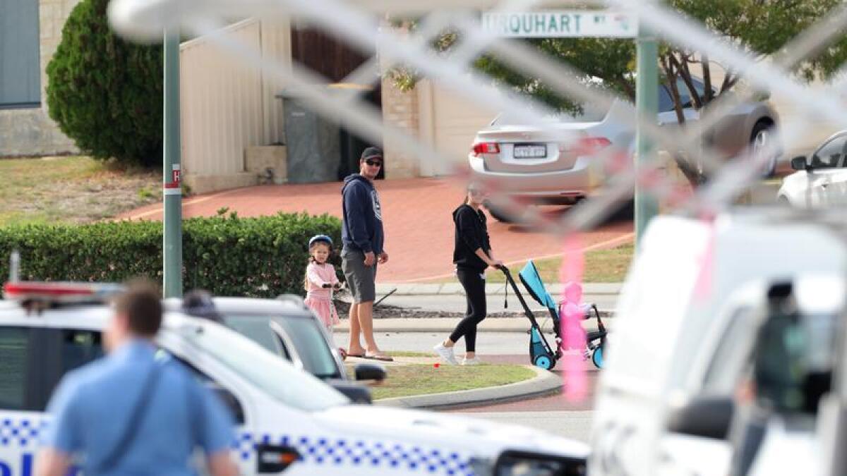 A police cordon in Hocking, Perth.