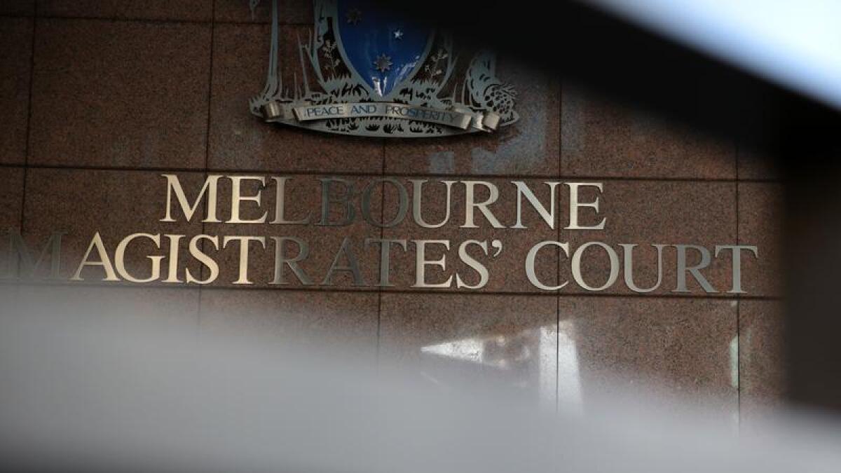 Melbourne Magistrates Court signage (file image)