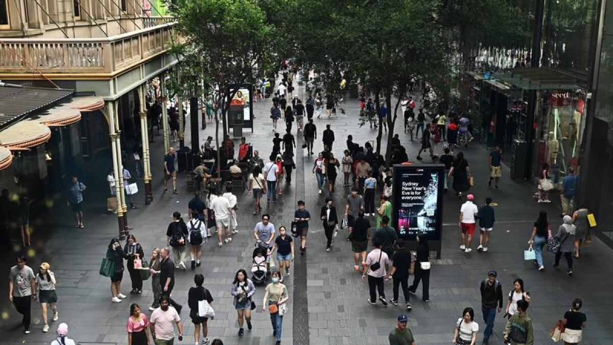 Shoppers in Sydney.