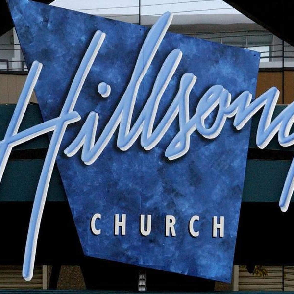 Hillsong Church signage (file image)