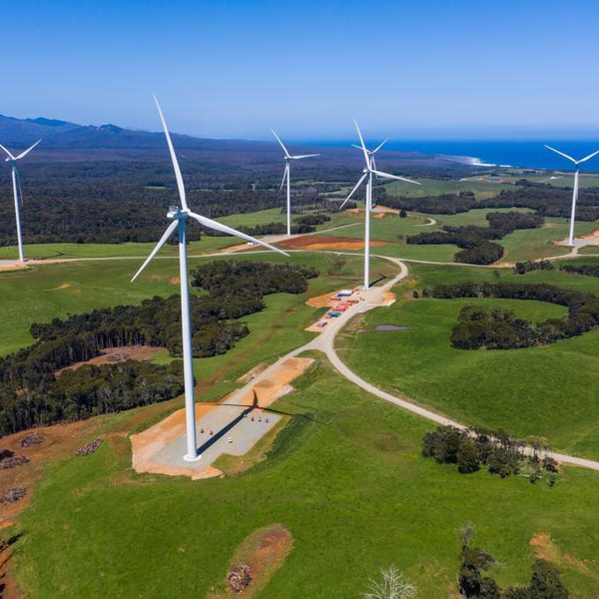 A wind farm in Tasmania.