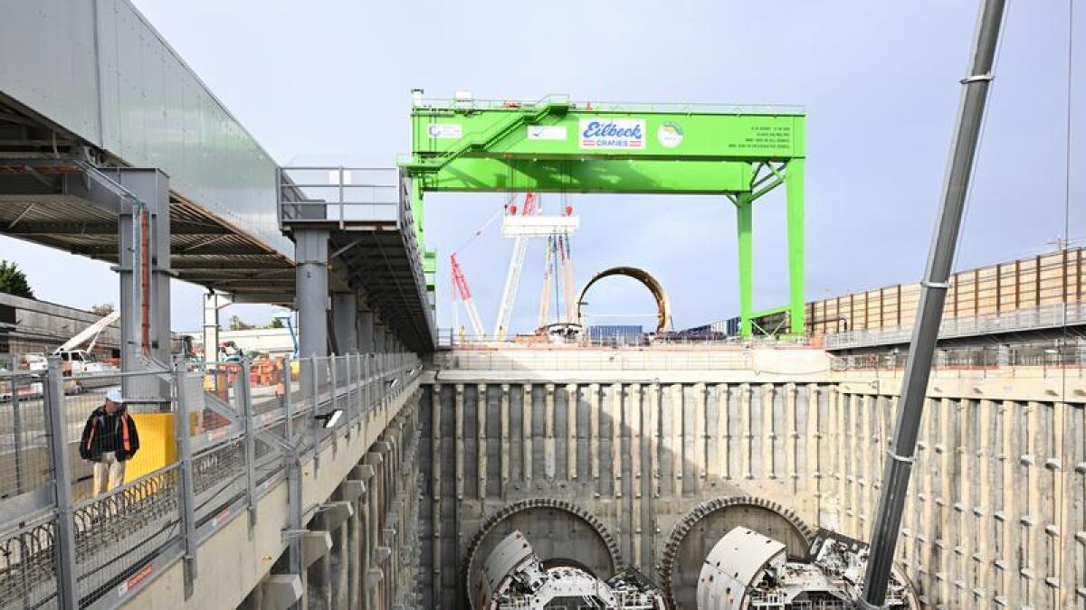 Tunnel boring machinery at the North East Link (file image)