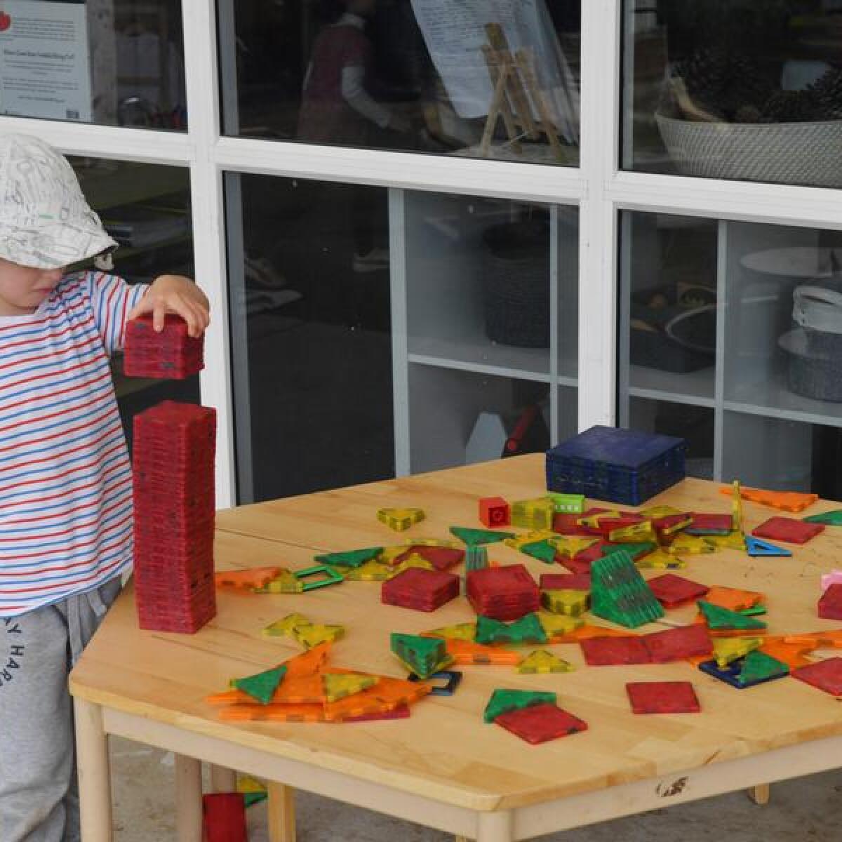 A child plays at an early childhood centre