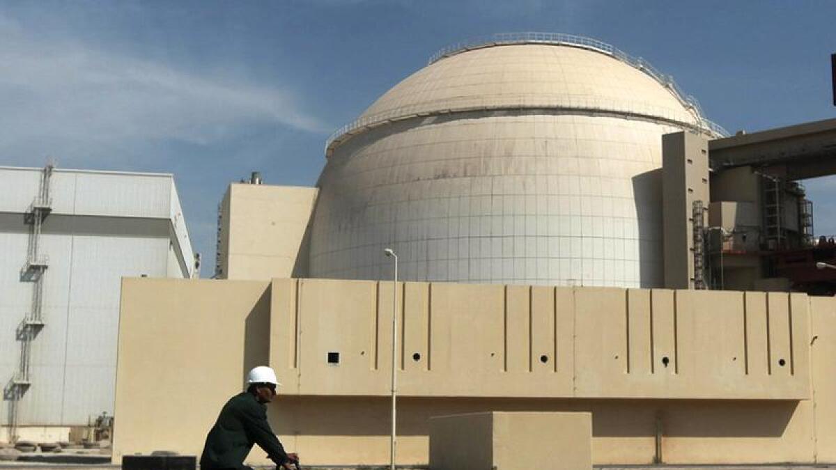 A nuclear power plant outside the southern city of Bushehr, Iran.