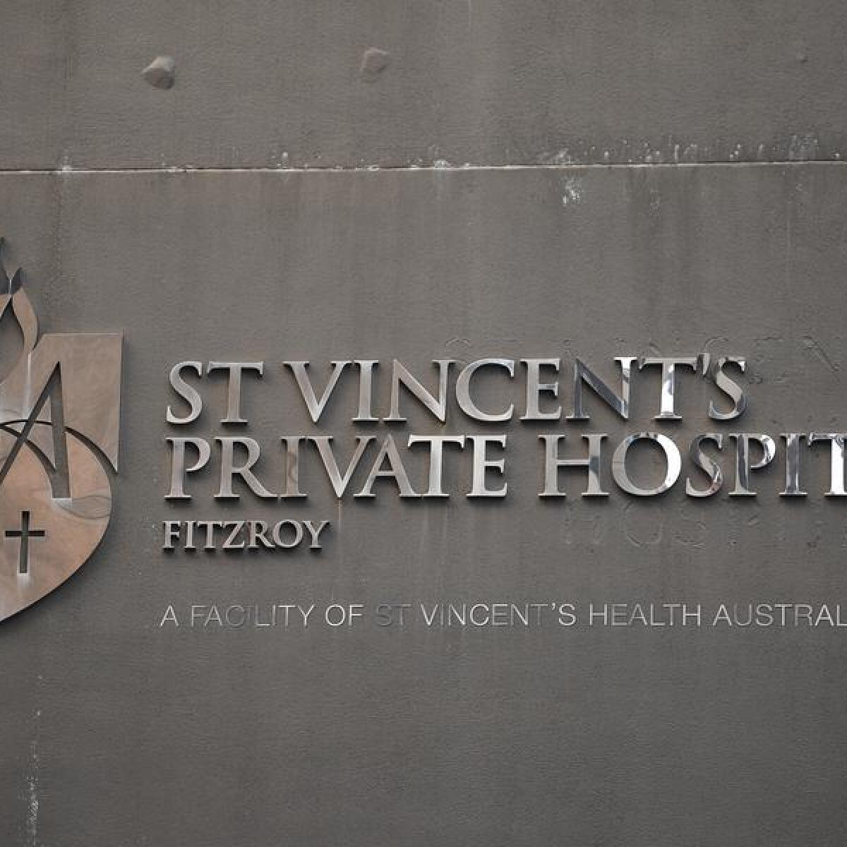 St Vincent's Private Hospital signage (file image)