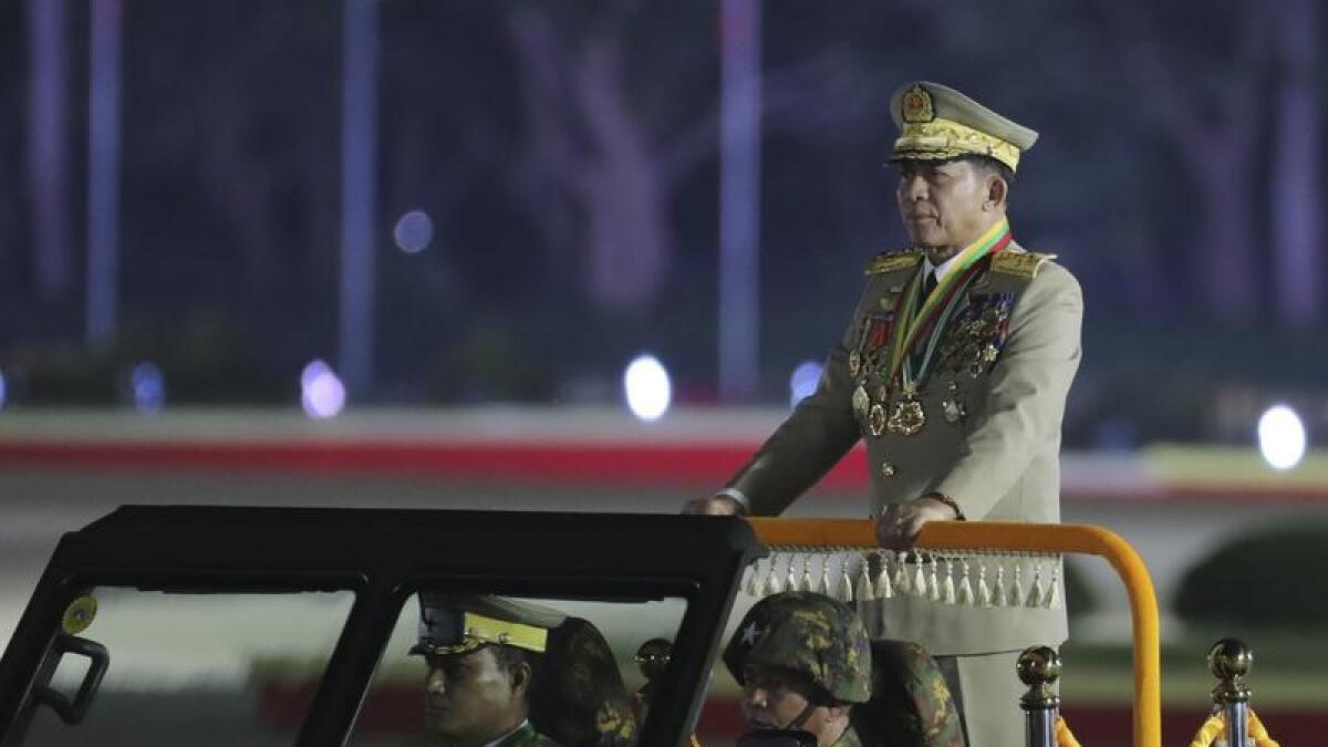 Senior General Min Aung Hlaing at Myanmar's 79th Armed Forces Day