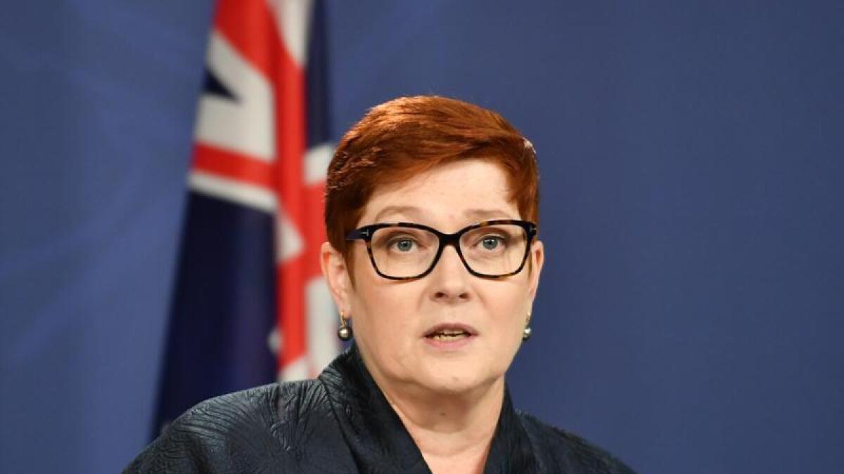 Australian Foreign Affairs Minister Marise Payne.