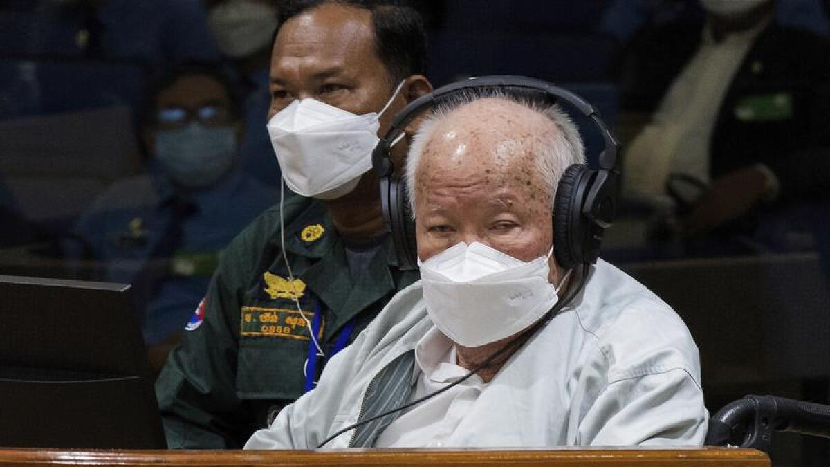 A former Khmer Rouge leader, Khieu Samphan.