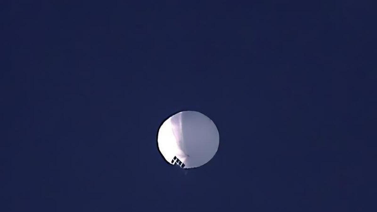 Suspected spy balloon floating over Montana in 2023