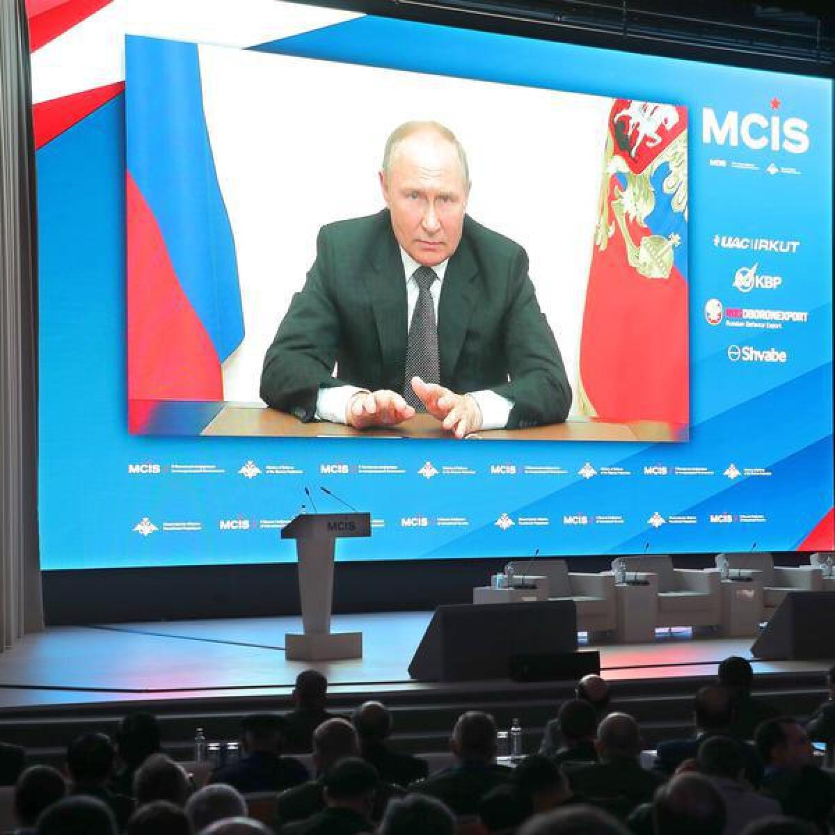 President Vladimir Putin addresses the Moscow security conference
