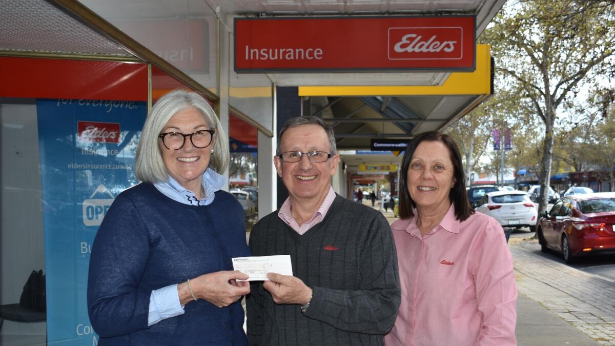 Georgina Burston, President of The Rangers with Peter and Leanne Barri, Business Owners Elders Insurance Benalla, Mansfield, Yea and Alexandra.