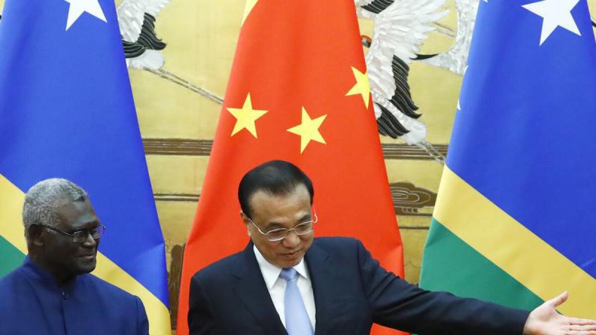Solomon Islands PM Manasseh Sogavare will oversee a pact with China.