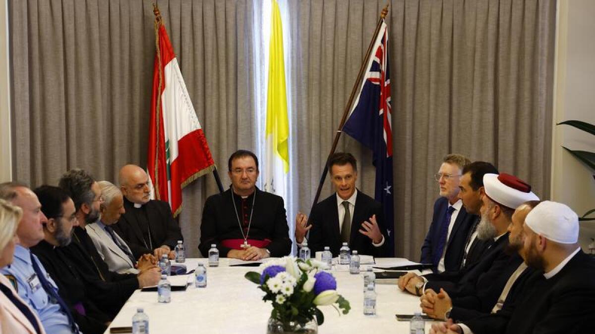 NSW Premier Chris Minns speaks during a meeting with religious leaders