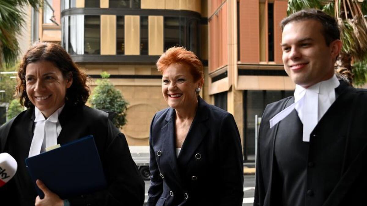 Pauline Hanson arrives at the Federal Court (file image)