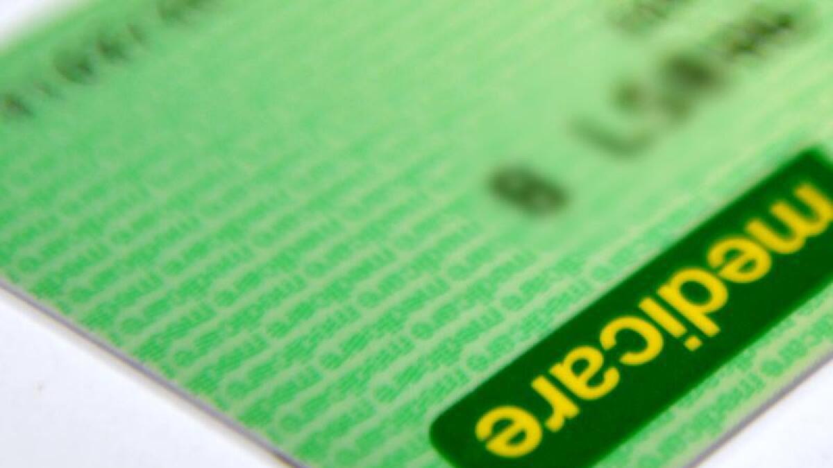 A section of a Medicare card in Sydney