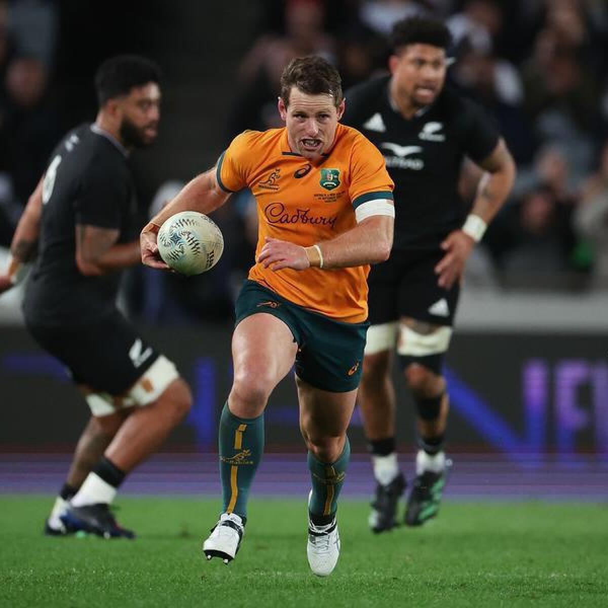 Bernard Foley in action for the Wallabies. 
