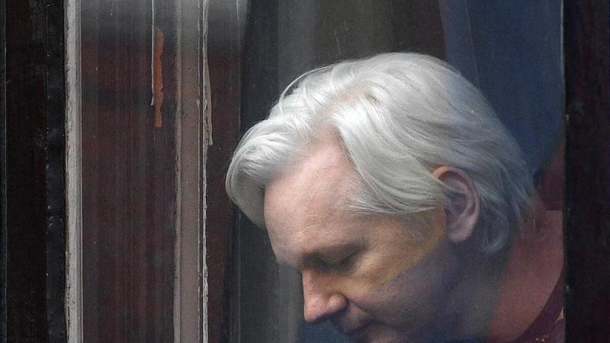 A file photo of Julian Assange