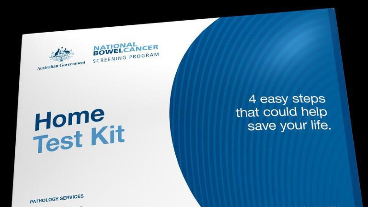 A home test kit designed to detect bowel cancer (file)