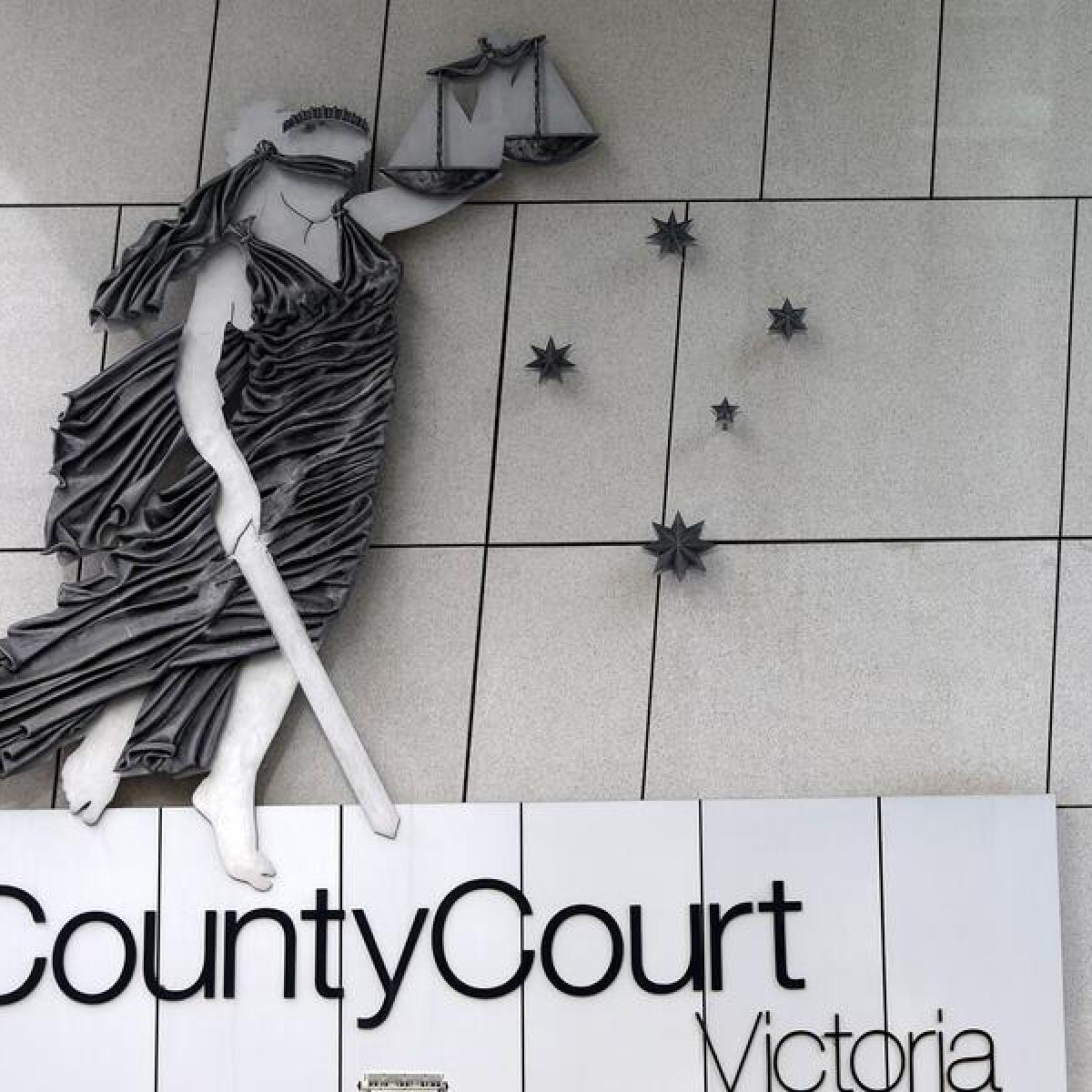 County Court of Victoria signage (file image)
