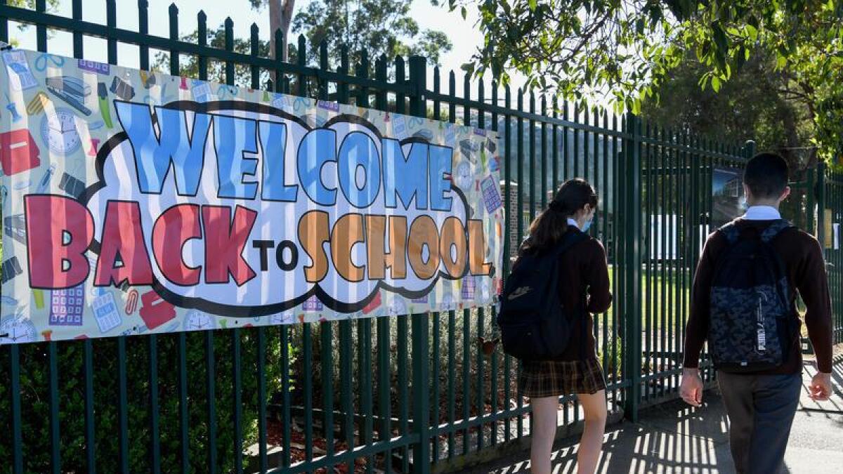 A 'Welcome Back to School' banner (file image)