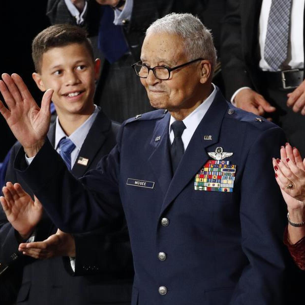 One of the last Tuskegee Airmen, Charles McGee, has died aged 102.