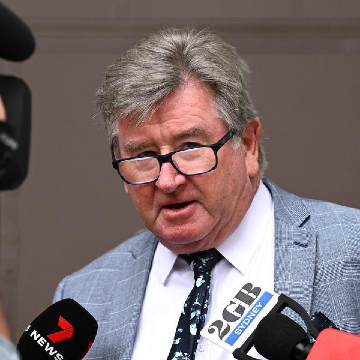 Journalist Stephen Barrett leaves the NSW Supreme Court