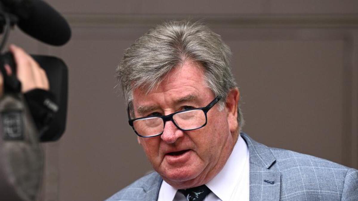Journalist Stephen Barrett leaves the NSW Supreme Court