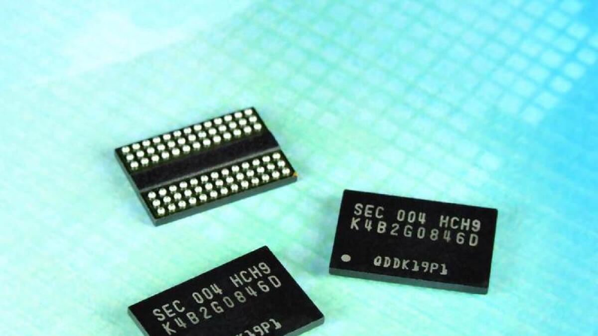 A file photo of memory chips