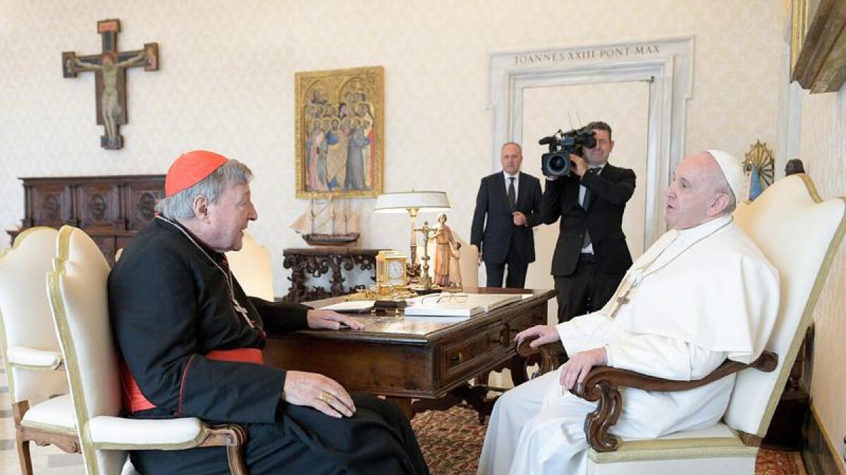 Cardinal George Pell and Pope Francis