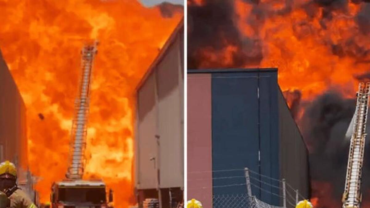 A large factory fire at a paint factory in Dandenong South