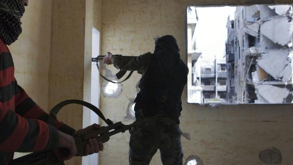 Free Syrian Army fighters (file image)