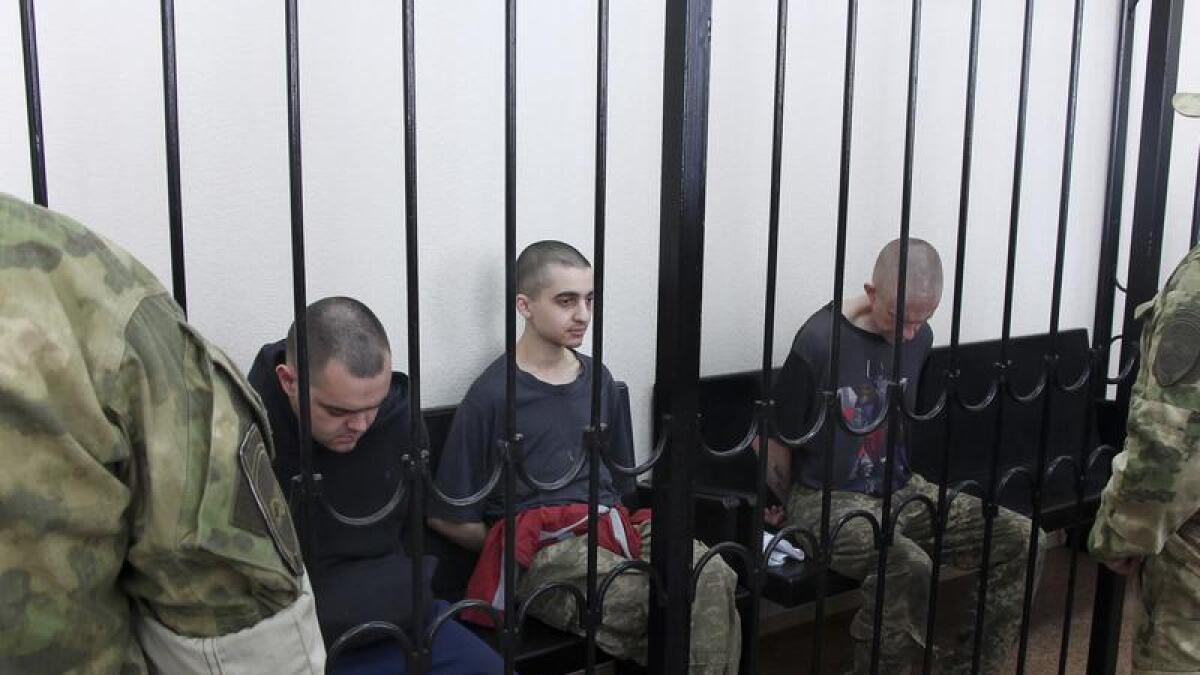 Two UK citizens and a Moroccan man in Donetsk courtroom