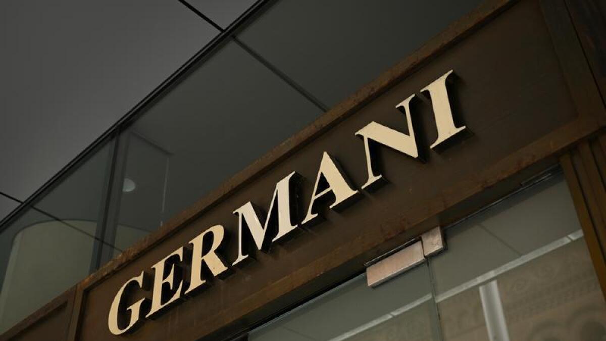Signage at Germani jewellery store (file image)