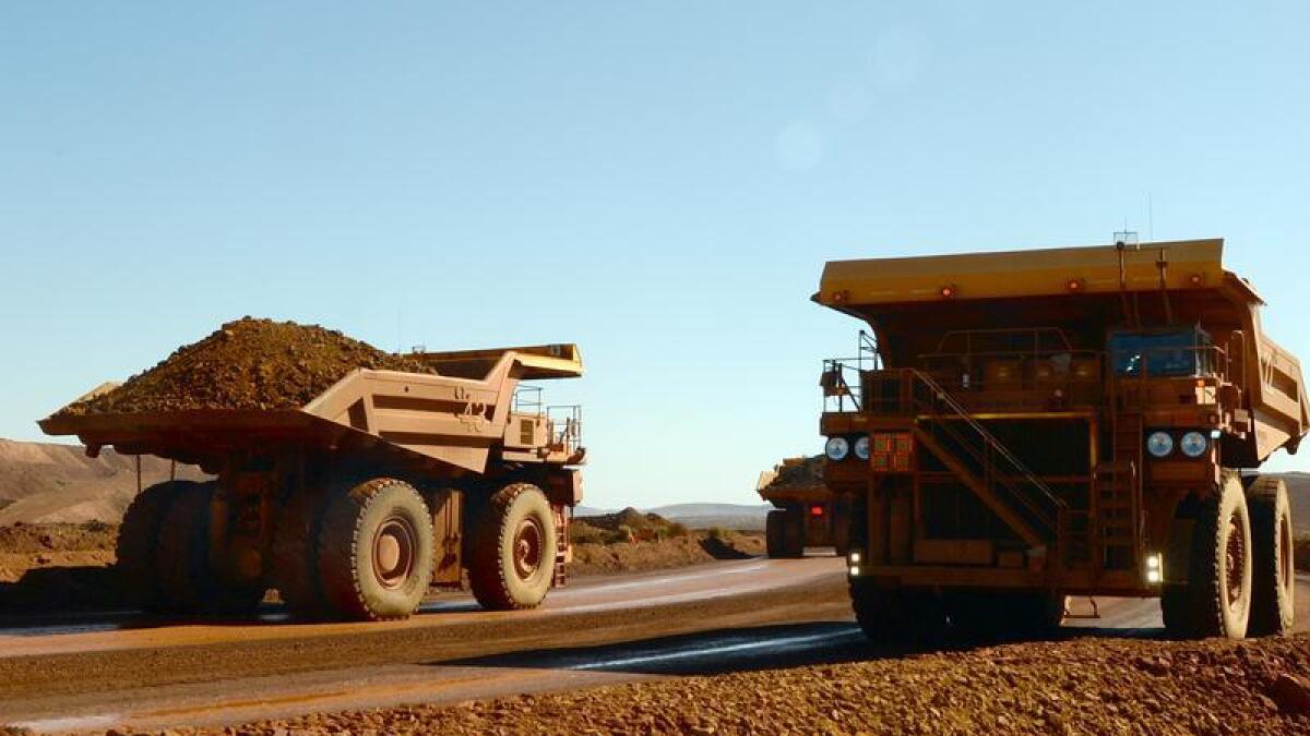 Trucks at a mine site (file image)
