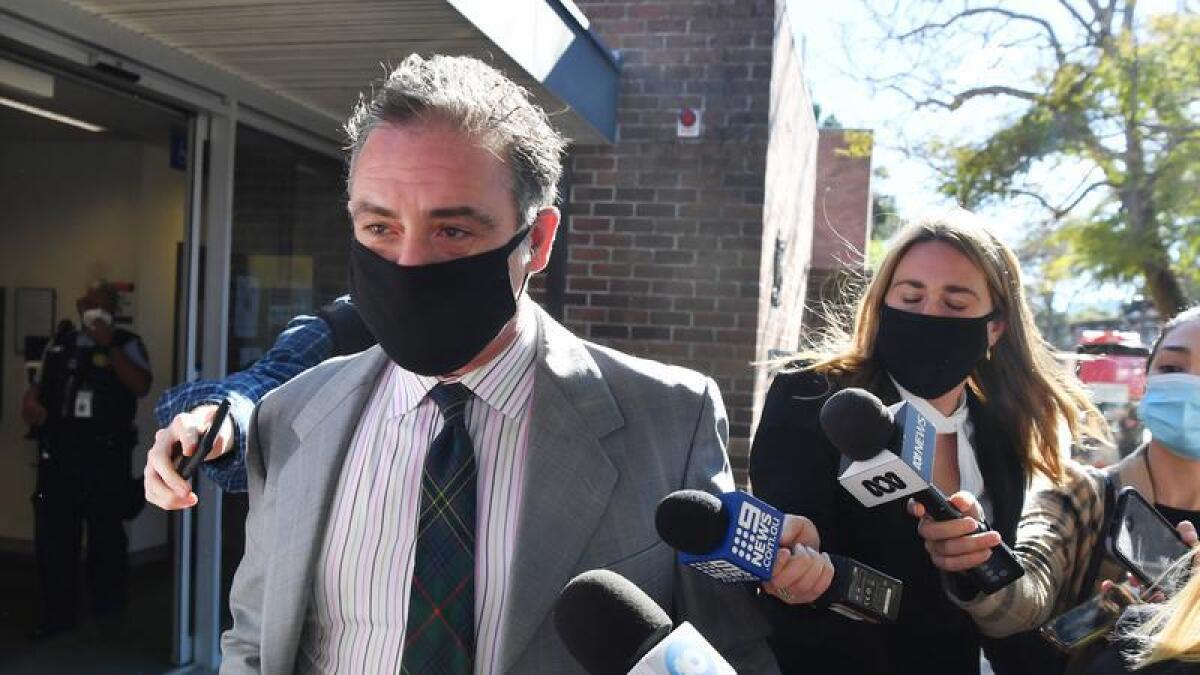 Andrew O'Keefe leaving a Sydney court in June, 2021