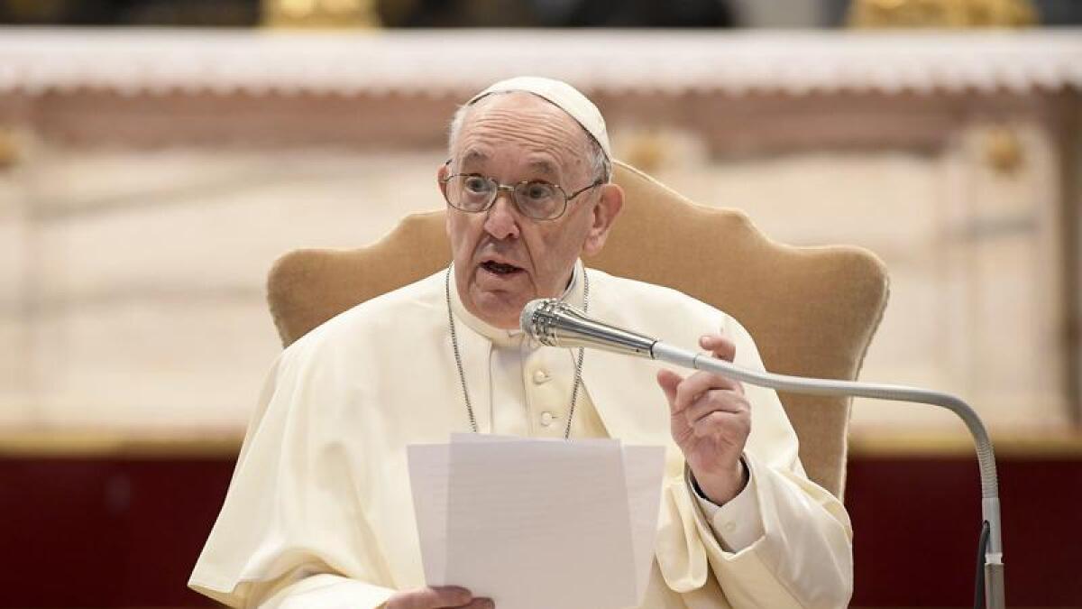 Pope Francis has called the war in Ukraine a "perverse abuse of power"