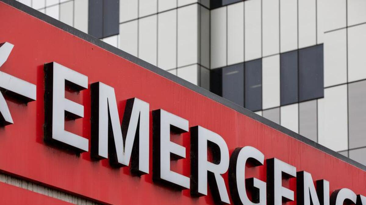 Stock image of emergency department sign.