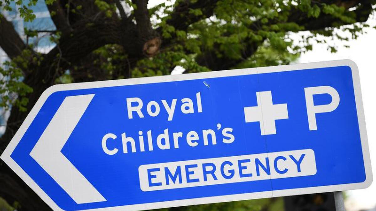 Signage on the exterior of the Royal Children’s Hospital