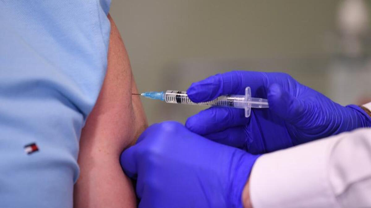 A person receives a vaccination (file image)