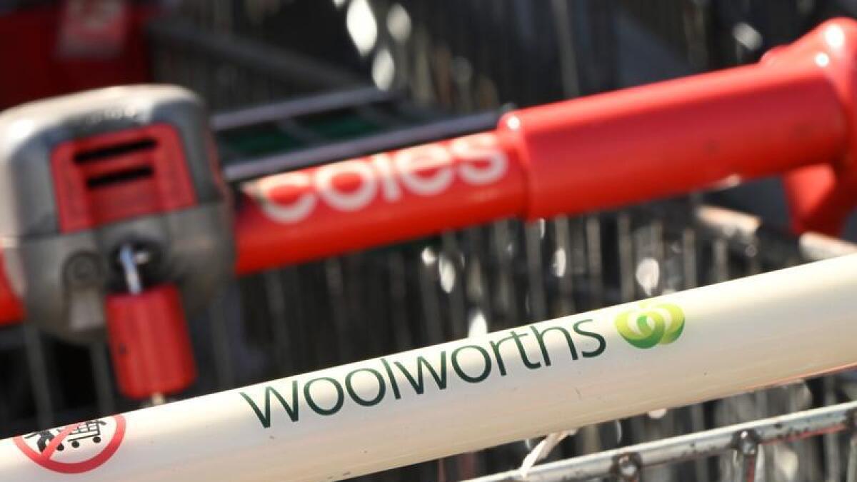 Coles and Woolworths trollies