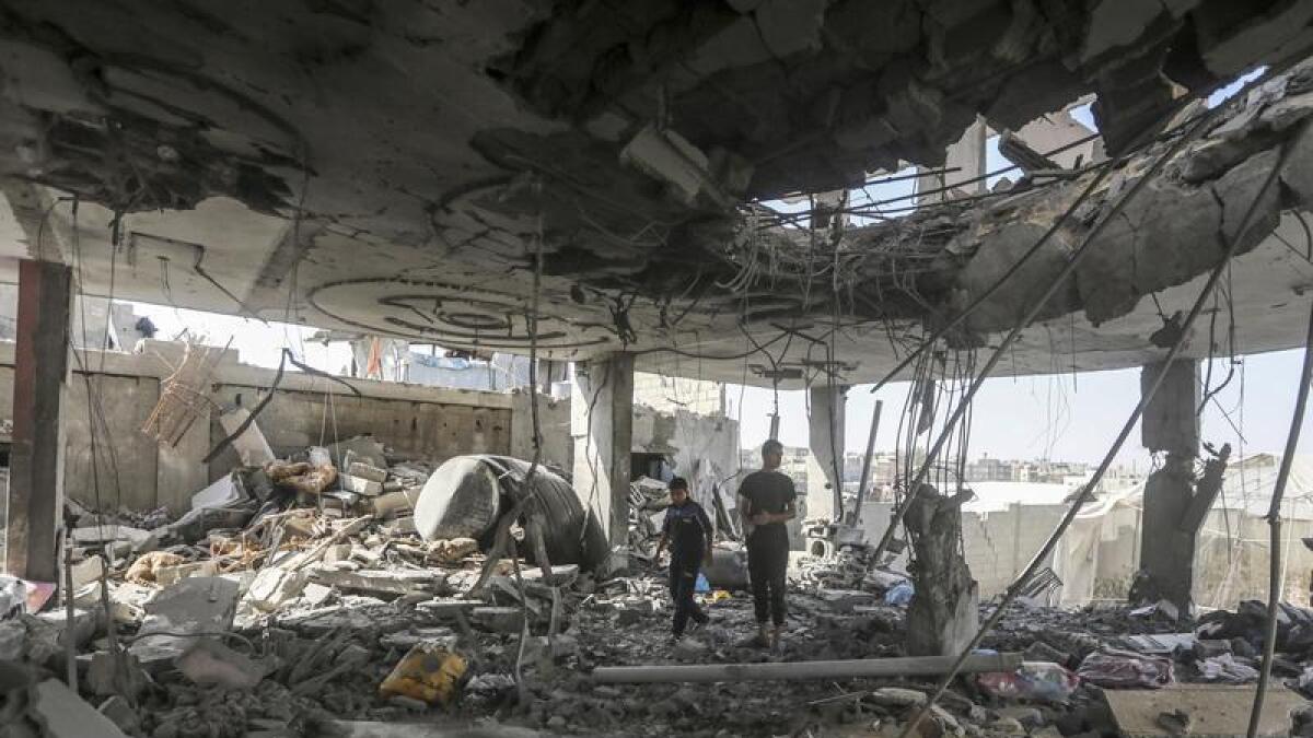 Aftermath of Israeli strike in Rafah