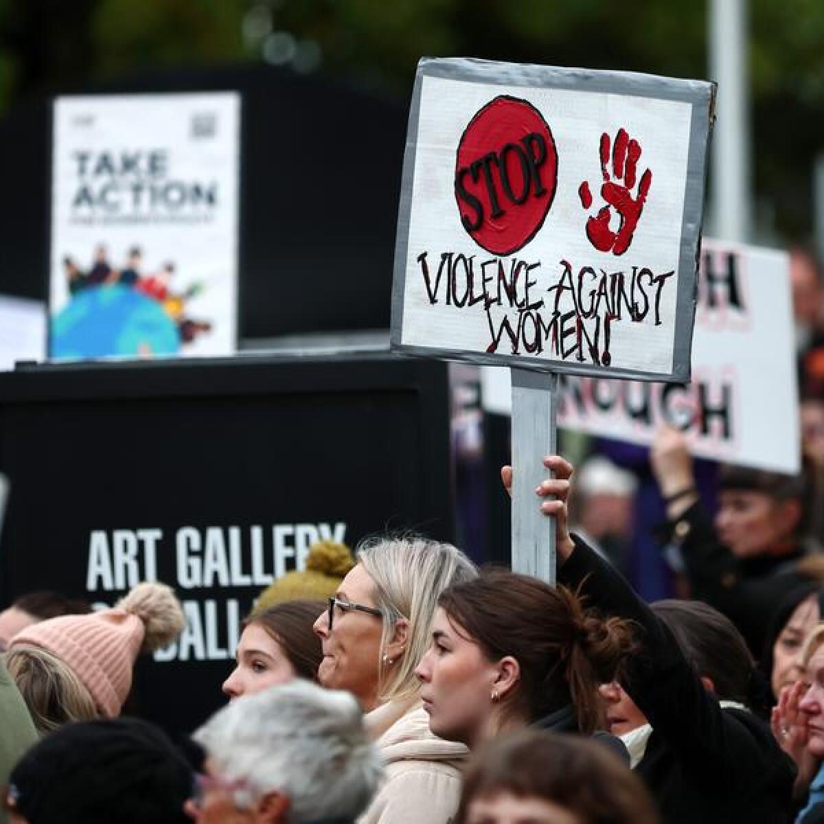 Violence against women rally