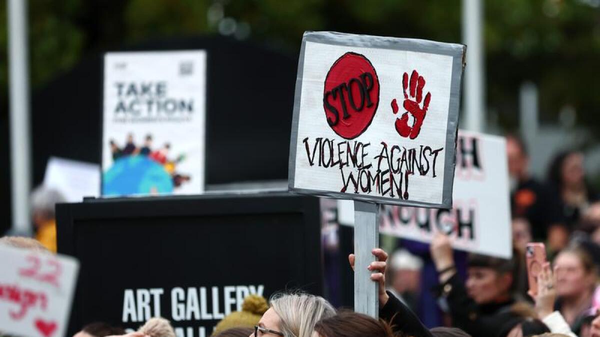 Violence against women rally