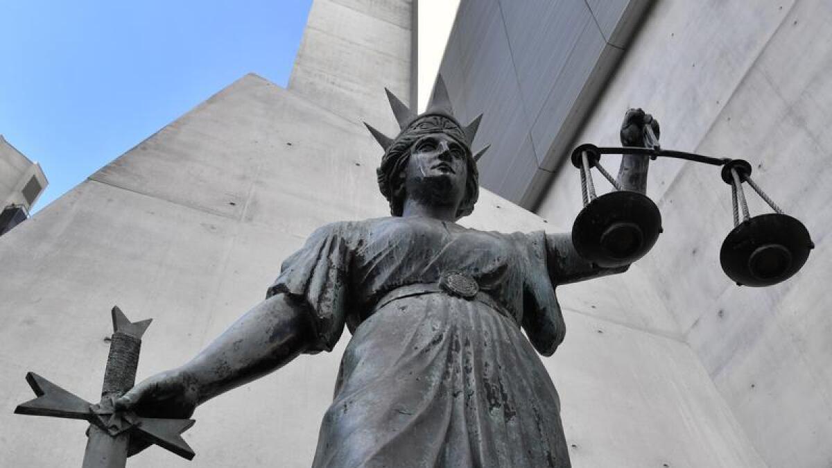 Goddess of Justice outside the QEII Courts of Law in Brisbane
