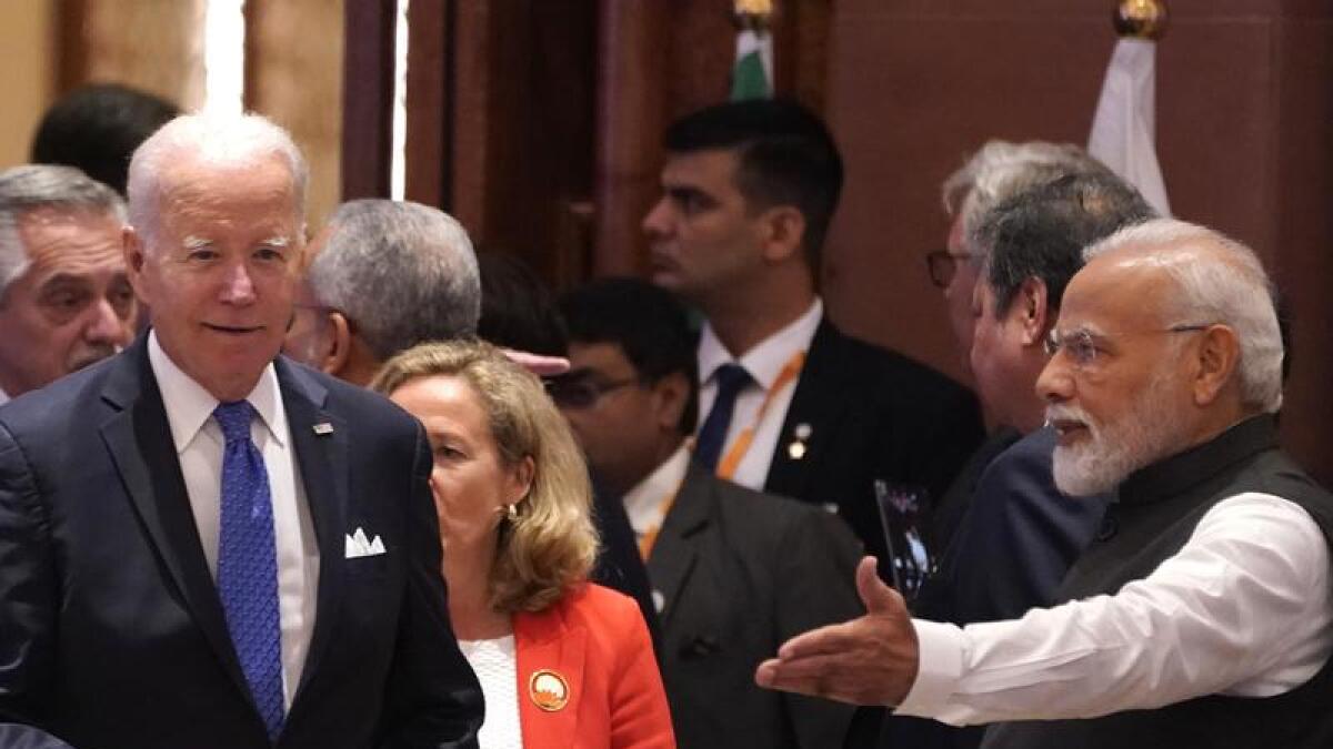 US President Joe Biden and Indian PM Narendra Modi at the G20