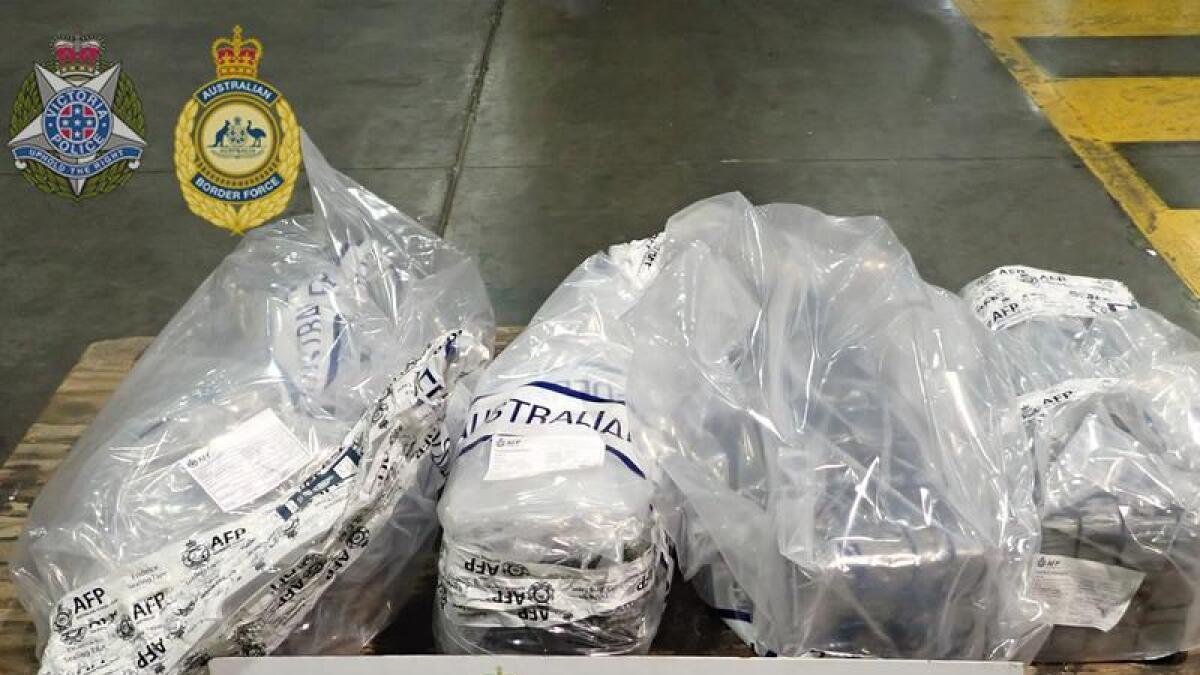 packages of cocaine seized from a ship